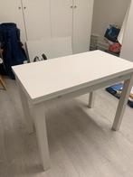 Witte uitschuifbare tafel in ‘zeer goede staat’ !!, Huis en Inrichting, Tafels | Eettafels, Ophalen, Zo goed als nieuw
