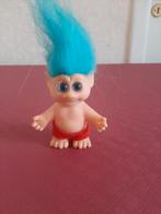 Vintage troll popje 1992 – blauw haar, H.Y.F., Ophalen of Verzenden, Gebruikt