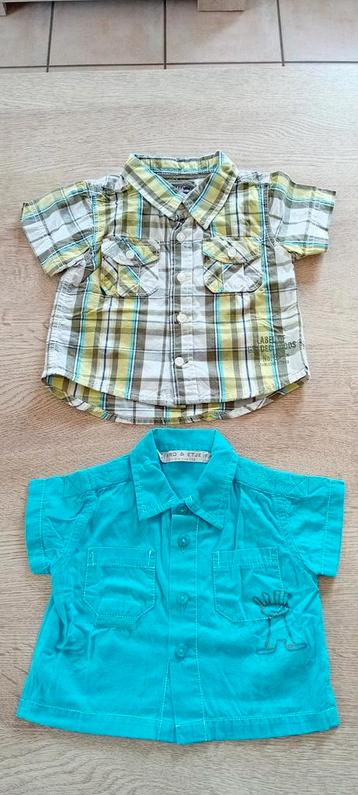 2 shirts voor jongens maat 62 (3 maanden) beschikbaar voor biedingen