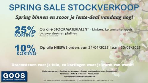 SPRING SALE STOCKVERKOOP - tegels en klinkers, Tuin en Terras, Tegels en Klinkers, Nieuw, Overige typen, Overige materialen, 10 m² of meer