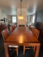 Tafel met 6 stoelen, Huis en Inrichting, Ophalen, Gebruikt, 200 cm of meer, 50 tot 100 cm