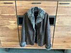 Lederen winter damesjas, Kleding | Dames, Ophalen, Zo goed als nieuw, Maat 38/40 (M), Bruin