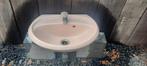 Kleine lichtbeige lavabo/ wastafel met kraan, Ophalen, Gebruikt, Wastafel