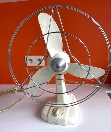 Ventilateur Siemens TFS400 Vintage, + Lampe Vintage + Télévi, Enlèvement, Utilisé, Ventilateur de table