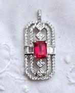 Pendentif en argent style art deco, Handtassen en Accessoires, Antieke sieraden, Ophalen of Verzenden, Zilver, Hanger