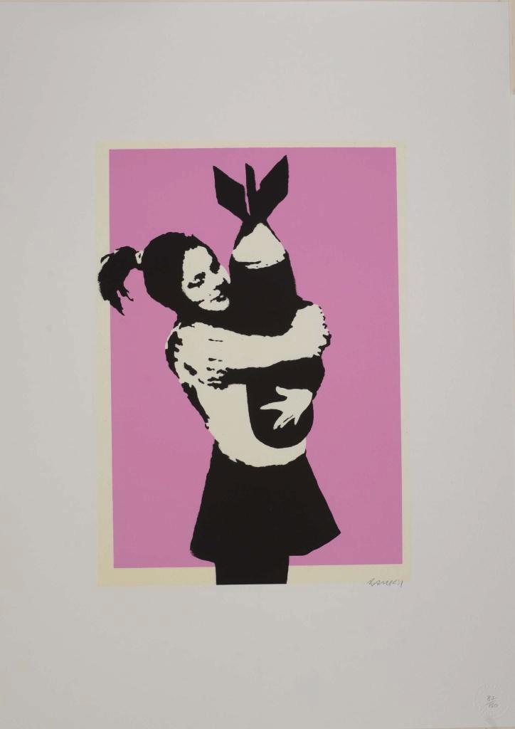 Banksy - Bomb Hugger, Antiek en Kunst, Kunst | Litho's en Zeefdrukken, Ophalen of Verzenden