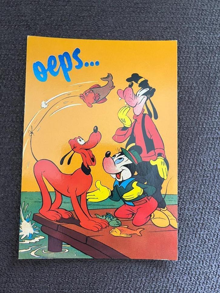 Postkaart Disney Mickey Mouse 'Oeps', Verzamelen, Disney, Zo goed als nieuw, Plaatje of Poster, Mickey Mouse, Verzenden
