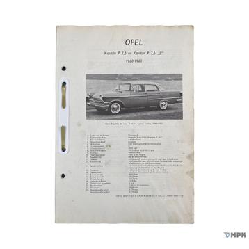 Kluwer | Opel Kapitan P26 / Kapitan P26 L | 1960-1963 | NL beschikbaar voor biedingen