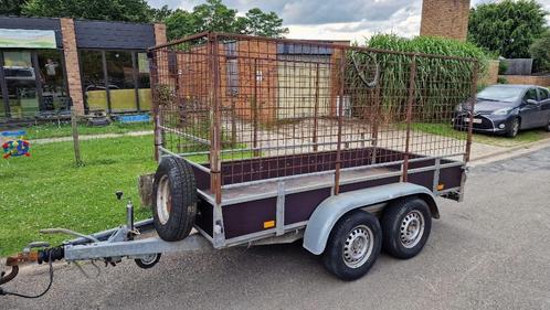 Aanhangwagen met 2 T remmen - 2 assen, Auto diversen, Aanhangers en Bagagewagens, Gebruikt, Ophalen