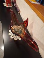 Murano glazen schaal Mid-Century Modern, Huis en Inrichting, Woonaccessoires | Vazen, Ophalen of Verzenden, Rood, Glas