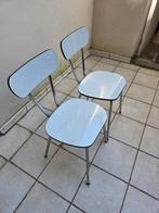 2 vintage '70's keukenstoelen., Huis en Inrichting, Ophalen, Gebruikt, Twee, Metaal