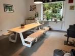Sevilla picknicktafel in wit aluminium [nieuw in verpakking], Tuin en Terras, Tuinsets en Loungesets, Ophalen, 8 zitplaatsen, Bank