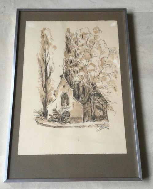 Pastel aquarel gemengde techniek gesign Ludgarde de Keuster, Antiek en Kunst, Kunst | Schilderijen | Klassiek, Verzenden
