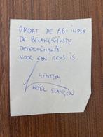 Signature : Noel Slangen, Enlèvement ou Envoi, Comme neuf, Signé