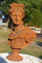 Gietijzeren Caesar buste, Tuin en Terras, Ophalen of Verzenden, Nieuw, Overige materialen, Mensenbeeld