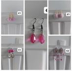 Partijtje oorbellen, Bijoux, Sacs & Beauté, Boucles d'oreilles, Neuf, Enlèvement ou Envoi, Rose, Autres matériaux