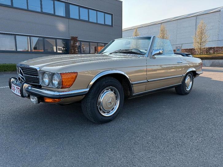 MERCEDES 450 SL V8*R107*1972*UITZONDERLIJKE STAAT, Auto's, Mercedes-Benz, Bedrijf, Te koop, SL, Lederen bekleding, Metaalkleur