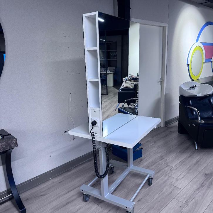 eiland wit spiegel academy kapsalon kapper wieltjes, Maison & Meubles, Accessoires pour la Maison | Autre, Neuf, Enlèvement ou Envoi