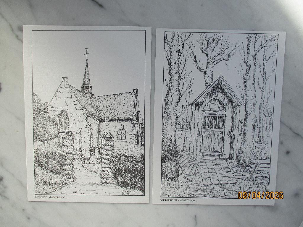 8 postkaarten Appels Dendermonde Baasrode Grembergen, Verzenden, 1960 tot 1980, Ongelopen, Oost-Vlaanderen