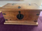 Antieke Houten xl koffer, Handtassen en Accessoires, Koffers, Ophalen, Overige materialen, Gebruikt, 45 tot 55 cm