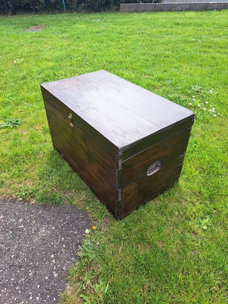 Prachtige Vintage Houten Kist – Rustiek & Stoer, Huis en Inrichting, Gebruikt, 50 tot 75 cm, Eikenhout, Minder dan 50 cm