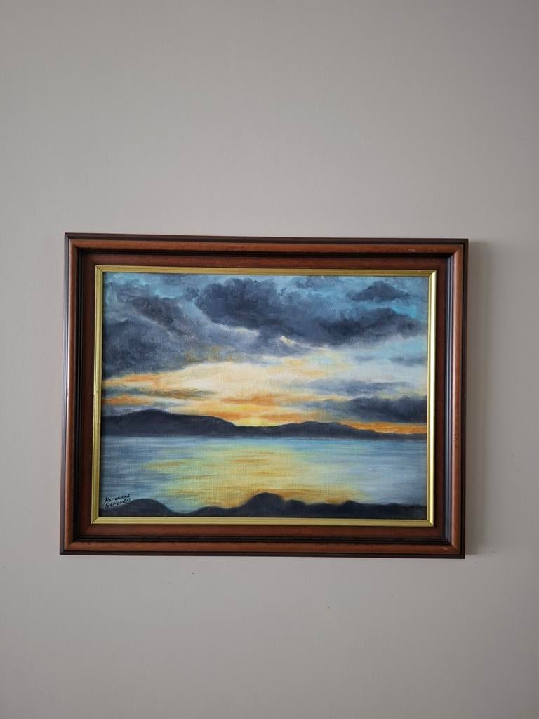 Schilderij zeezicht, Ophalen