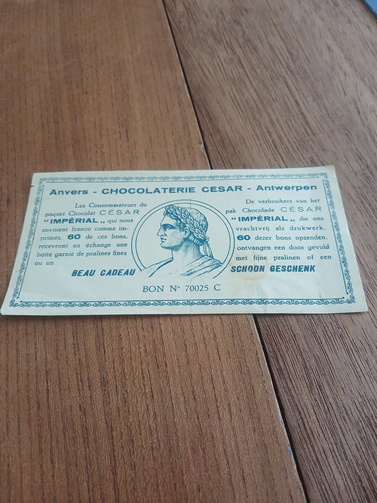 Chocolaterie cesar, Collections, Marques & Objets publicitaires