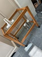 Vintage Teie Trolley IKEA , 90’ , massief grenenhout, Huis en Inrichting, Ophalen, Gebruikt, Glas, Scandinavisch