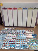 Kinderplanbord met groot lot magneetjes, Ophalen, Gebruikt