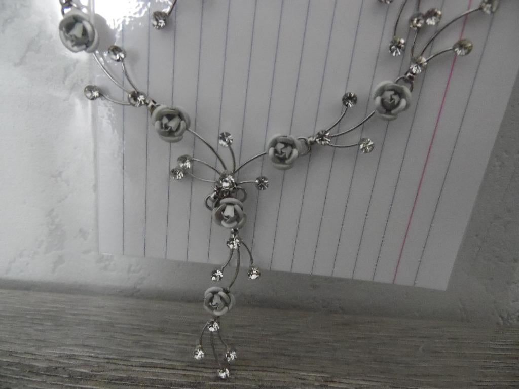 ketting + oorbellen, Neuf, Enlèvement, Autres matériaux, Avec pendentif