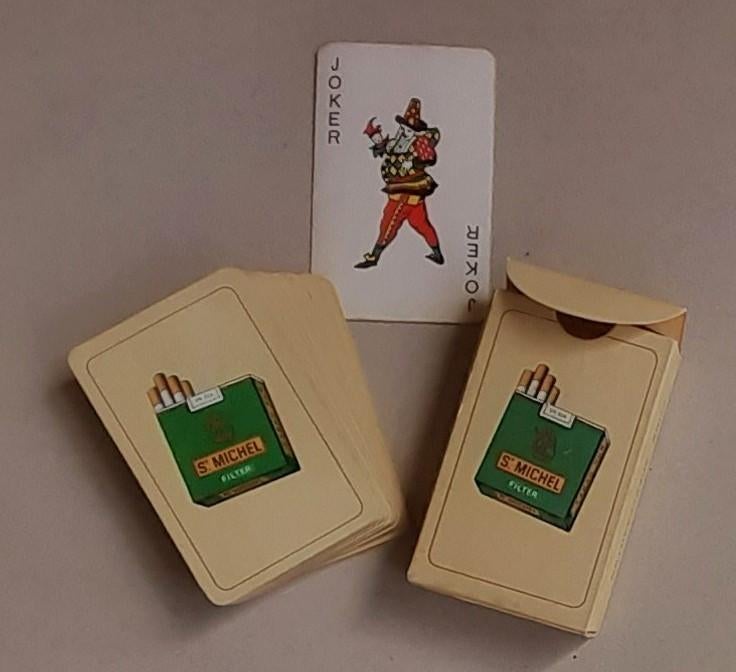 SPEELKAARTEN St MICHEL SIGARETTEN RECLAME TABAK TABAC 2, Verzamelen, Ophalen of Verzenden, Speelkaart(en)