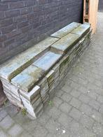 340 (+/- 6,5 m2) grijze terrasklinker 14x14x7, Ophalen, Gebruikt, Klinkers, 5 tot 10 m²