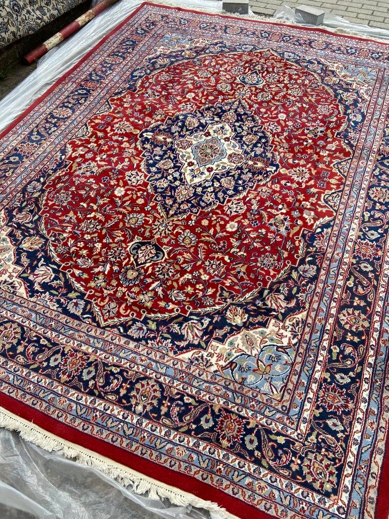 Très beau tapis KASHAN Oriental fait main – 332 x 249 cm, Maison & Meubles, Enlèvement