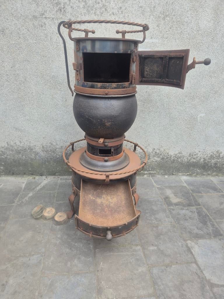 Antieke Hout kachel, Ophalen, Hout