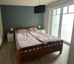 Bed 180cm in kerselaar met 2 lattenbodems, Ophalen, Bruin, Tweepersoons, 180 cm