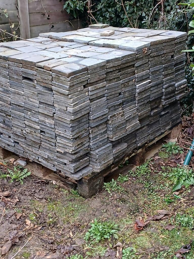 Klinkers 15x15 pierre bleue asiatique., Jardin & Terrasse, Pavé & Dalles, Enlèvement