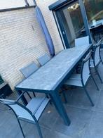 Table et 6 chaises de jardin, Jardin & Terrasse, Chaise, Aluminium, Enlèvement, Utilisé