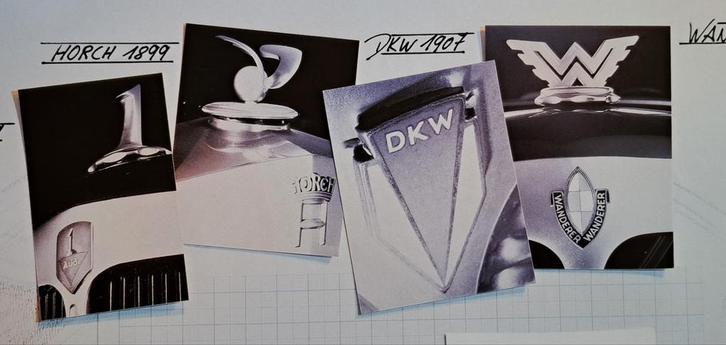 Affiche originale des années 90 pour AUDI NSU DKW HORCH WAND, Autos : Divers, Autos divers Autre, Enlèvement ou Envoi