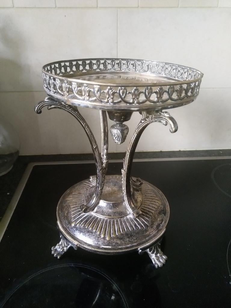 Coupé ancienne plaqué argent, Antiquités & Art, Enlèvement ou Envoi, Argent