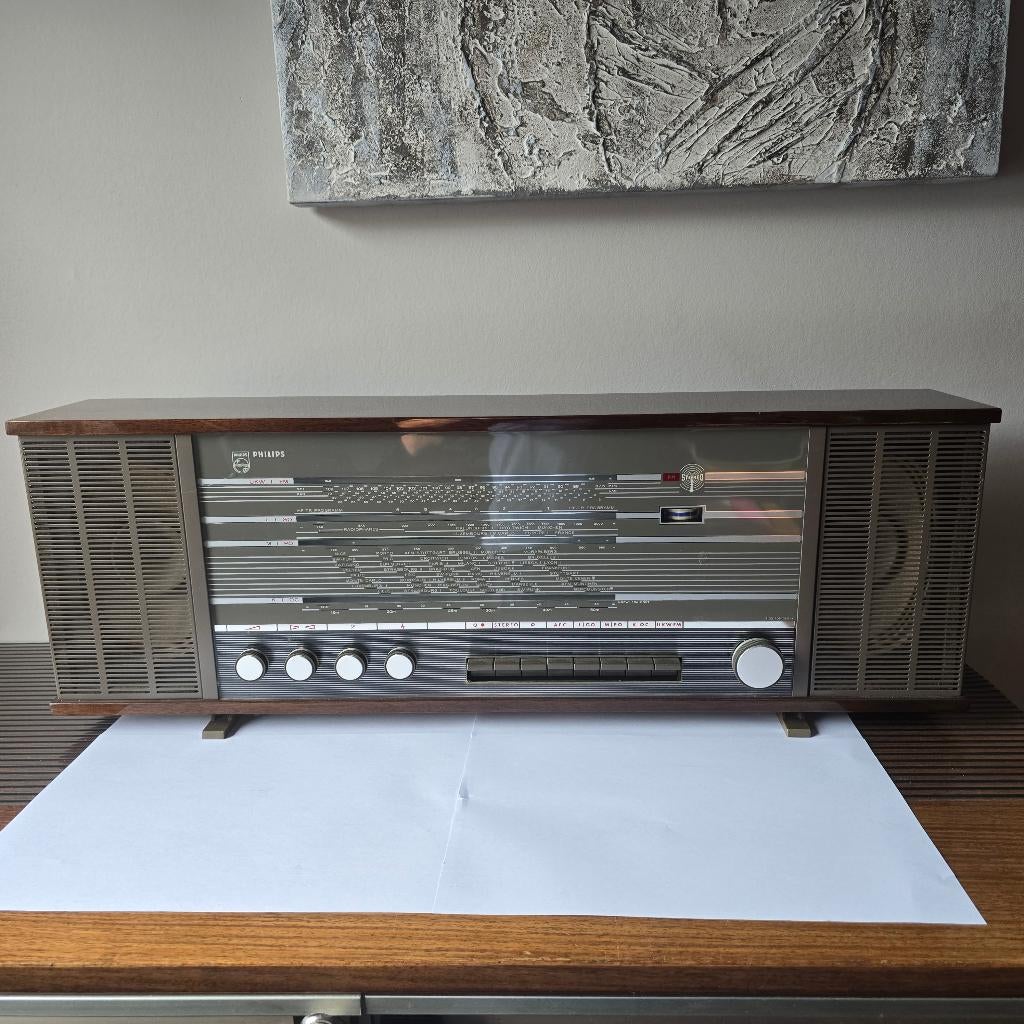 Vintage Radio Philips B6X52AT, Enlèvement, Utilisé, Transistor