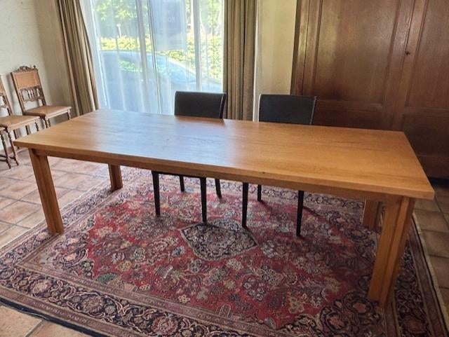Eettafel, Huis en Inrichting, Tafels | Eettafels, Ophalen, Gebruikt, 200 cm of meer, Landelijk