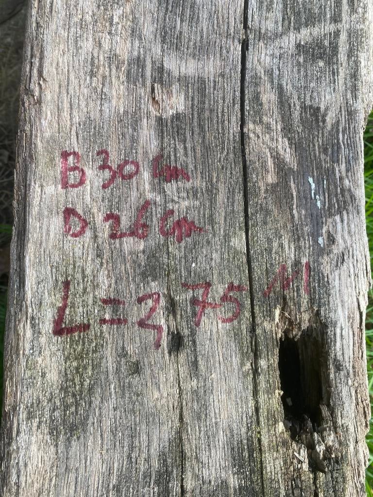 2 houten balken, Ophalen, Gebruikt, Balken