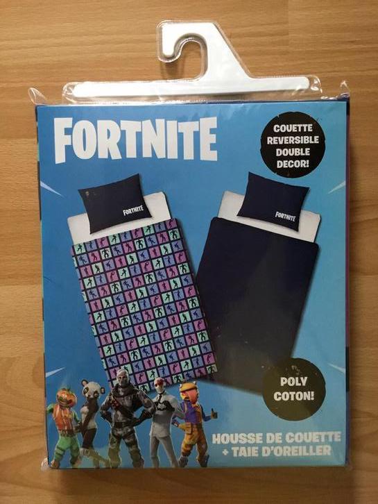 Dekbedovertrek Fortnite 1 persoon en kussensloop - Nieuw, Ophalen of Verzenden, Nieuw, Eenpersoons, Dekbedovertrek