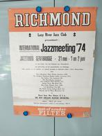 Vintage poster Jazz festival 1974, jazz geschiedenis en taba, Ophalen of Verzenden