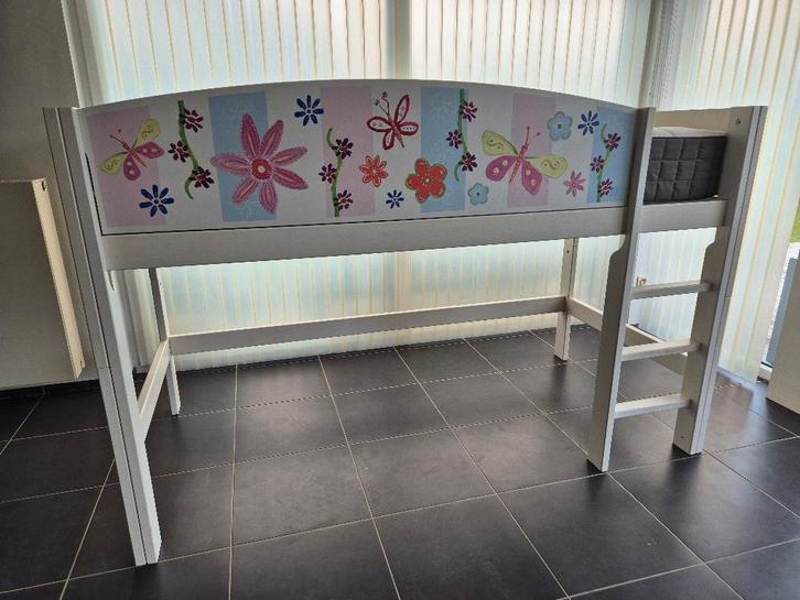 2x LIFETIME halfhoogslaper (wit gelakt / white wash), Kinderen en Baby's, Kinderkamer | Stapelbedden en Hoogslapers, Gebruikt