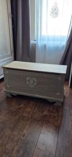 Grijze houten kist - Maison du Monde, Ophalen, Overige materialen, Minder dan 50 cm, 50 tot 100 cm