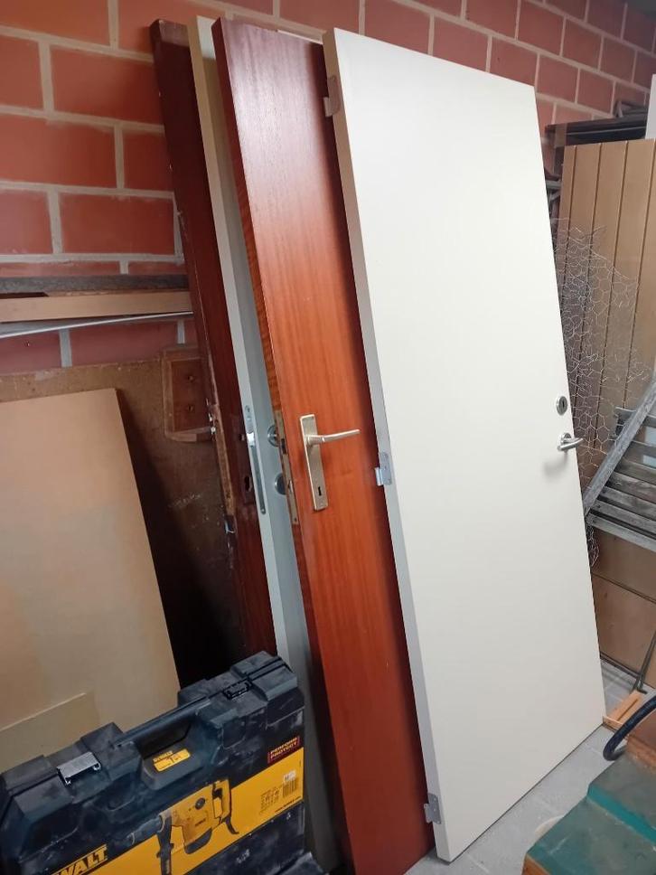 Binnendeuren, Doe-het-zelf en Bouw, Deuren en Vliegenramen, Gebruikt, Binnendeur, 200 tot 215 cm, 80 tot 100 cm, Hout, Ophalen