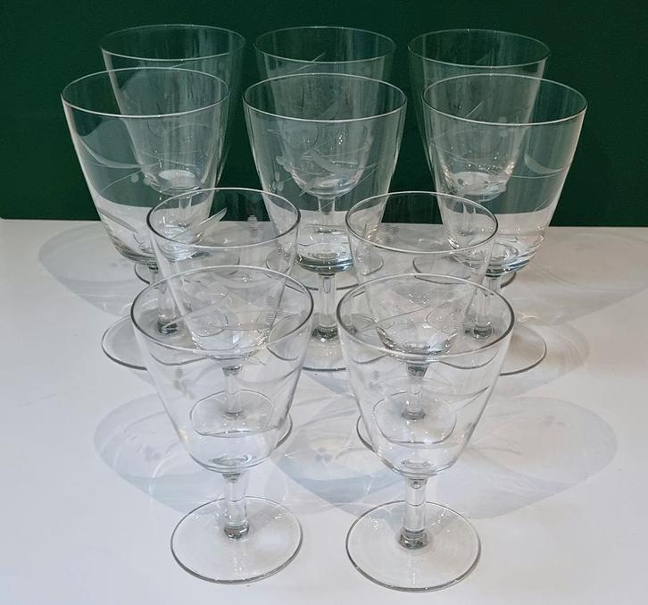 Mooie kristallen glazen setje, Antiek en Kunst, Antiek | Glaswerk en Kristal, Ophalen of Verzenden