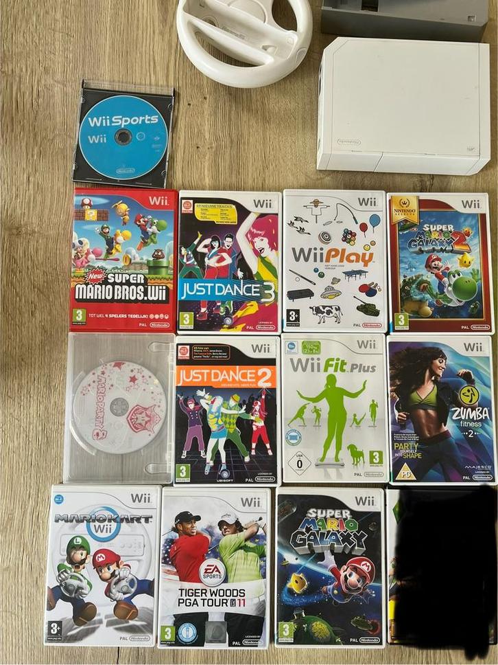 Nintendo Wii console met veel spellen, Games en Spelcomputers, Spelcomputers | Nintendo Wii, Zo goed als nieuw, Ophalen
