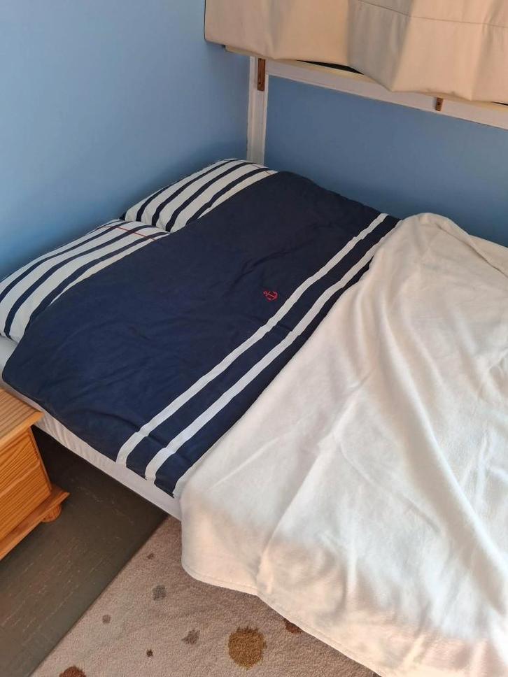 Click clack bed ----) slaapbank, Huis en Inrichting, Slaapkamer | Slaapbanken, Gebruikt, 140 cm, 200 cm, Tweepersoons, Zwart, Ophalen